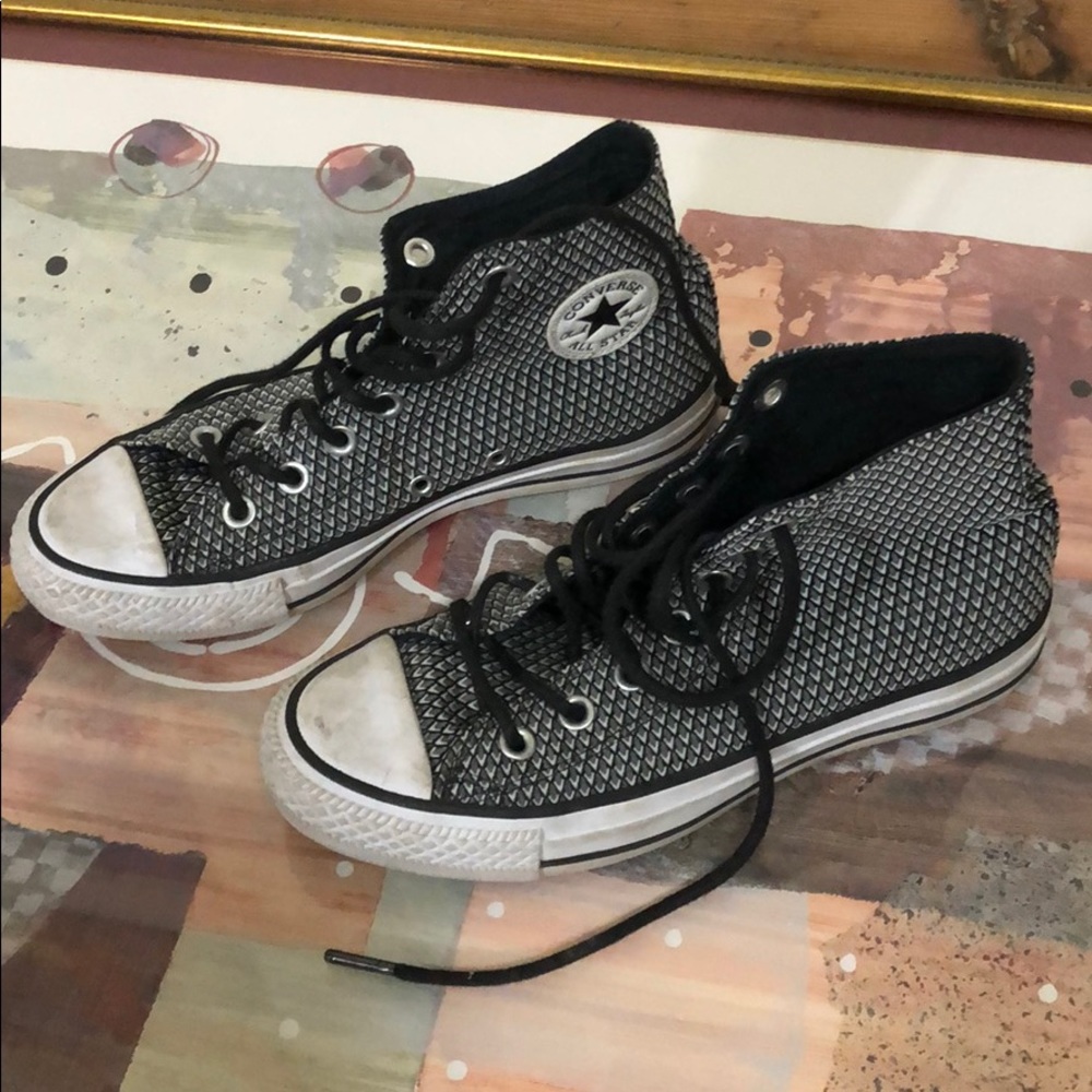 Patterned Converse High Tops